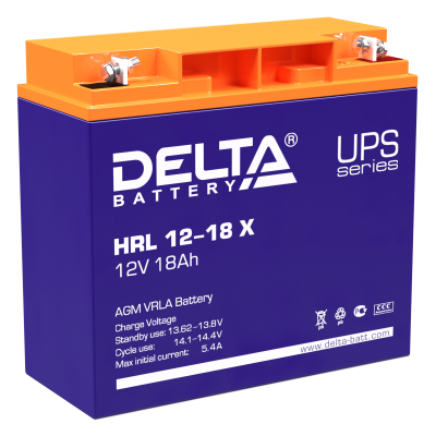 Аккумуляторная батарея Delta HRL 12-18 X