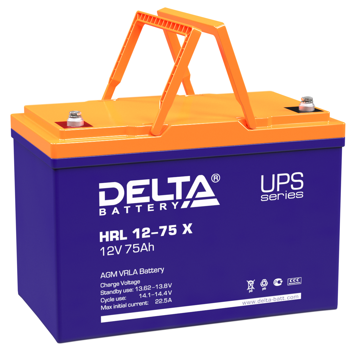 Аккумуляторная батарея Delta HRL 12-75 X