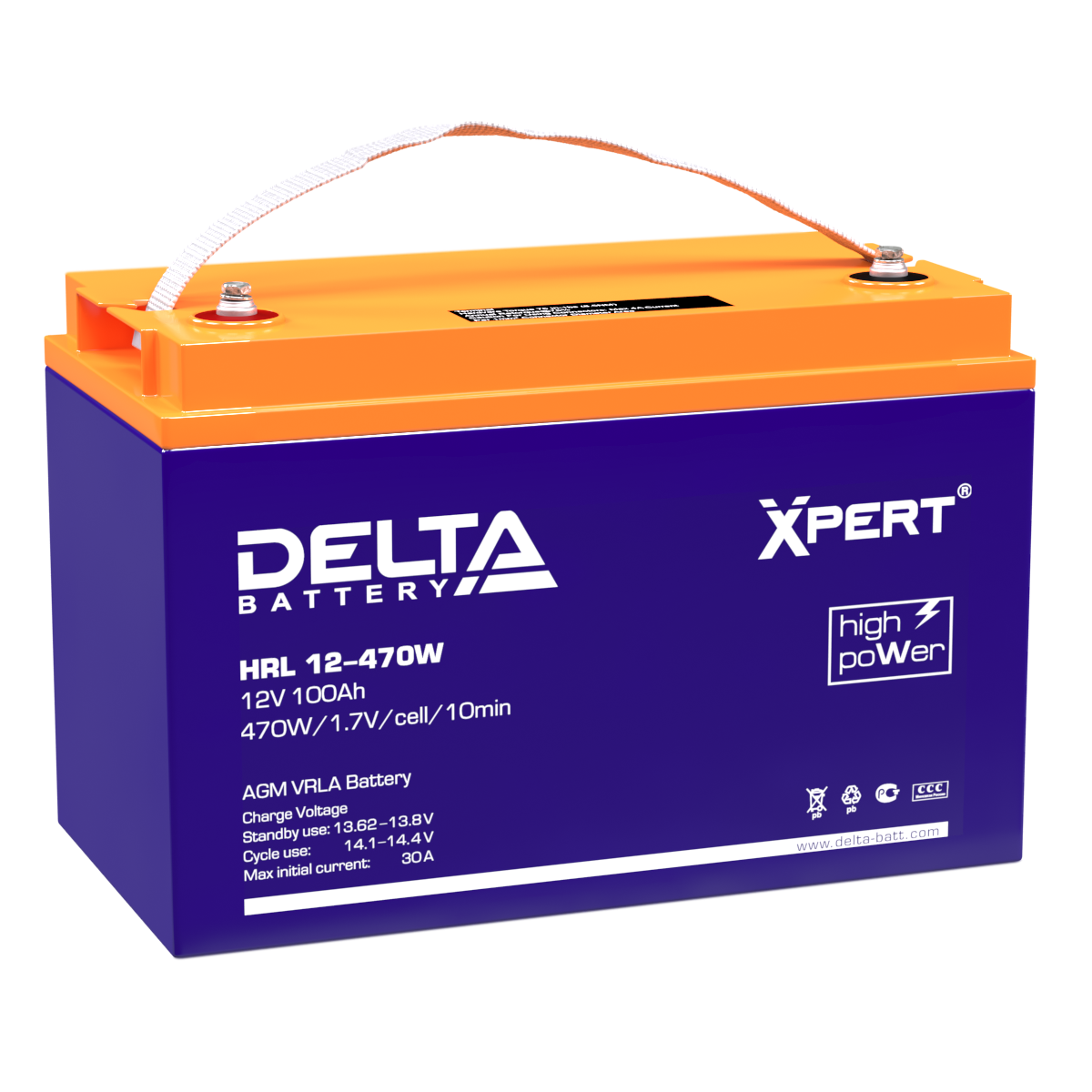 Аккумуляторная батарея Delta HRL12-470W (100Ah)