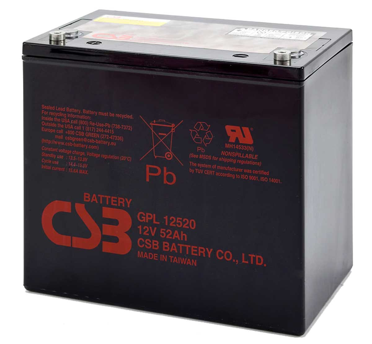 Аккумуляторная батарея CSB GPL 12520